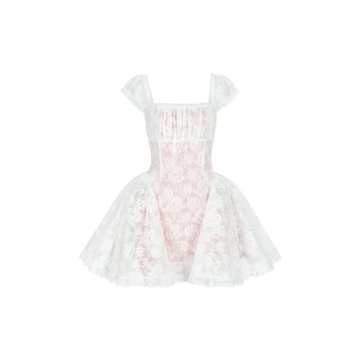 Maison Amory The Snow White Mini Dress in White