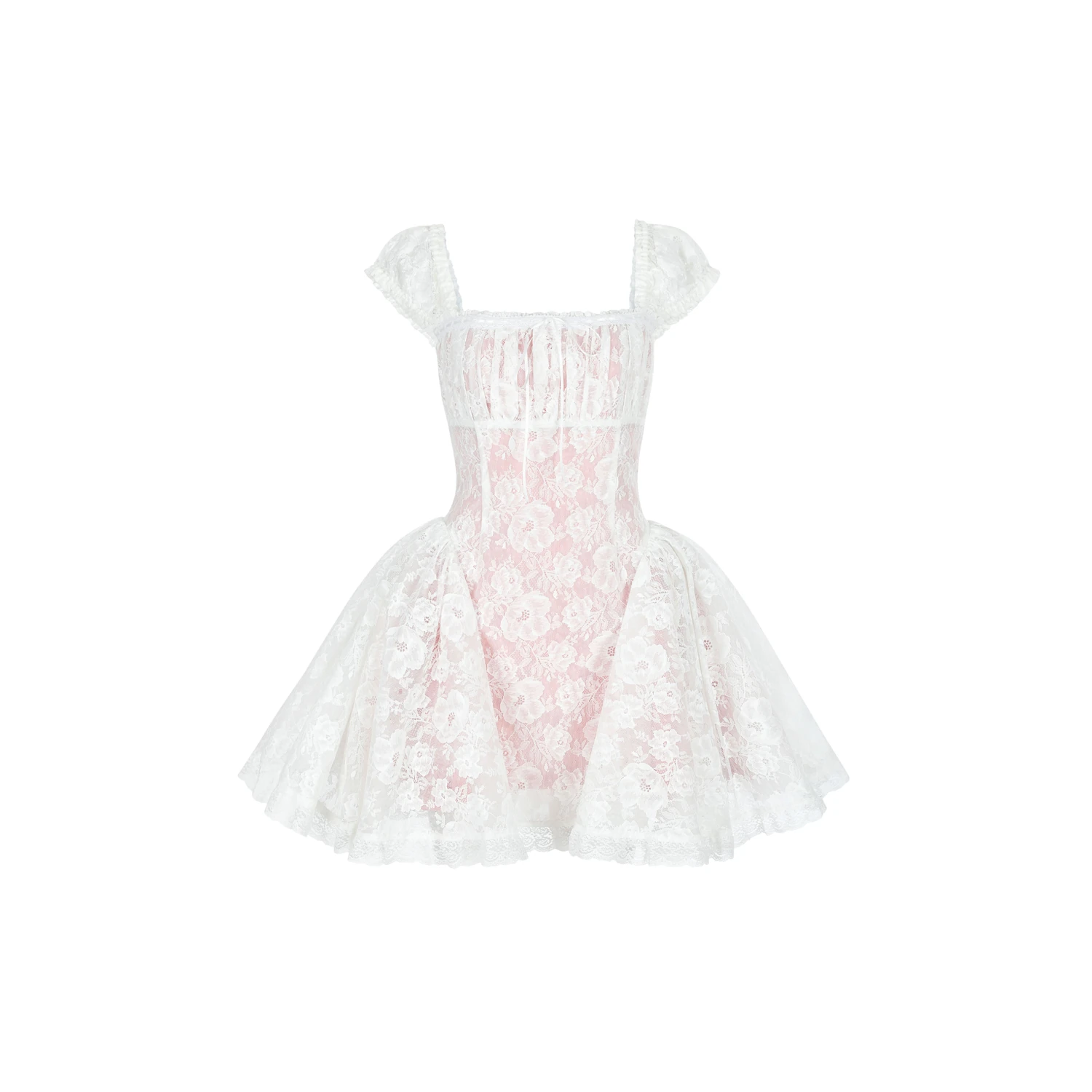 Maison Amory The Snow White Mini Dress in White