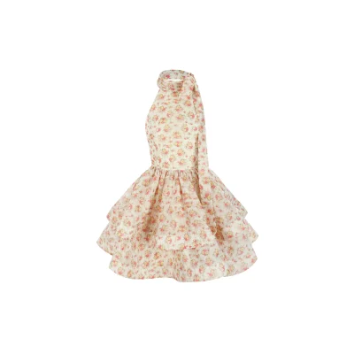 Maison Amory The Vintage Flora Backless Wave Resort Dress Vintage Floral