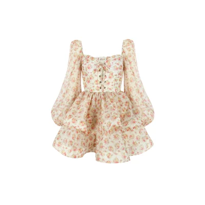 Maison Amory The Vintage Flora Wavy Mini Dress Vintage Floral