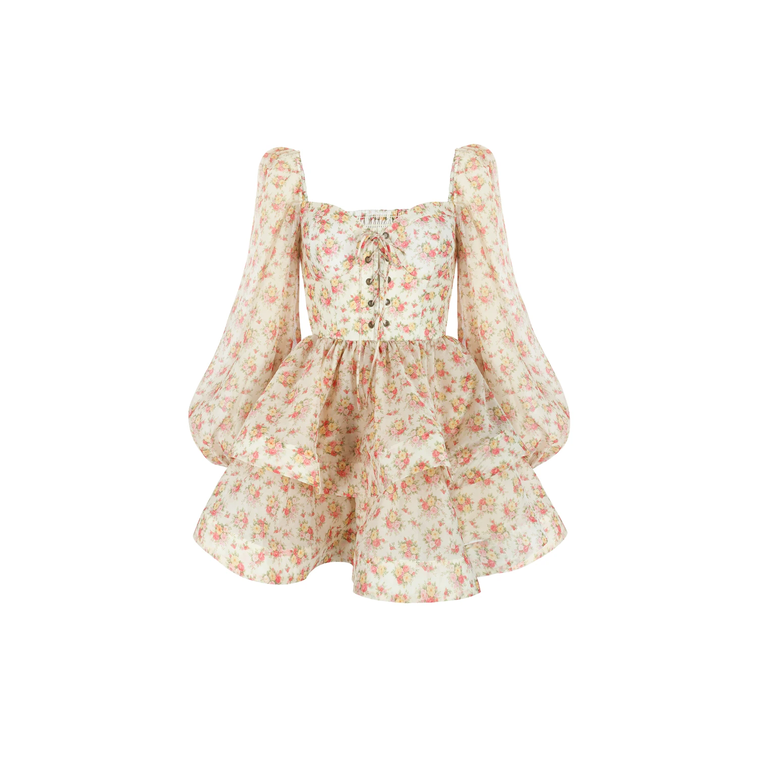 Maison Amory The Vintage Flora Wavy Mini Dress Vintage Floral