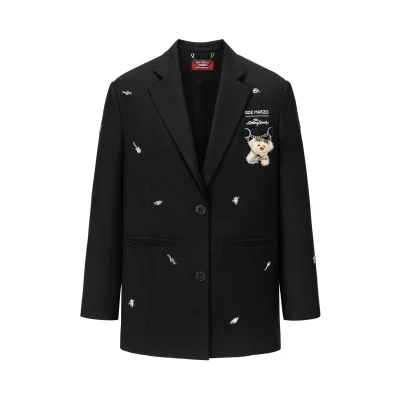 13DE MARZO Rolling Stones Bear Suit Black