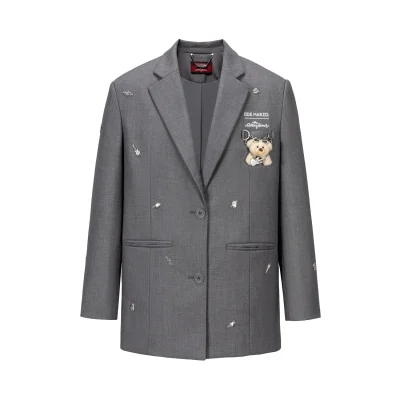 13DE MARZO Rolling Stones Bear Suit Grey