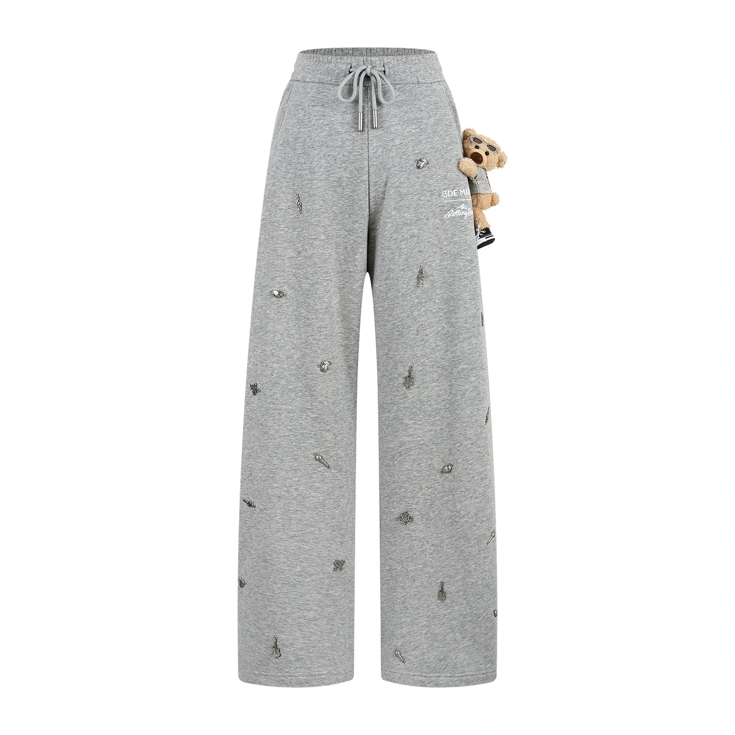 13DE MARZO Rolling Stones Bear Sweatpants Grey