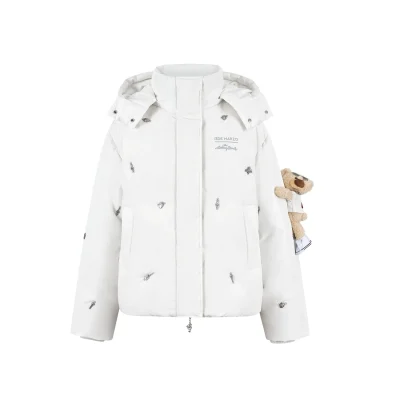 13DE MARZO Rolling Stones Down Jacket White