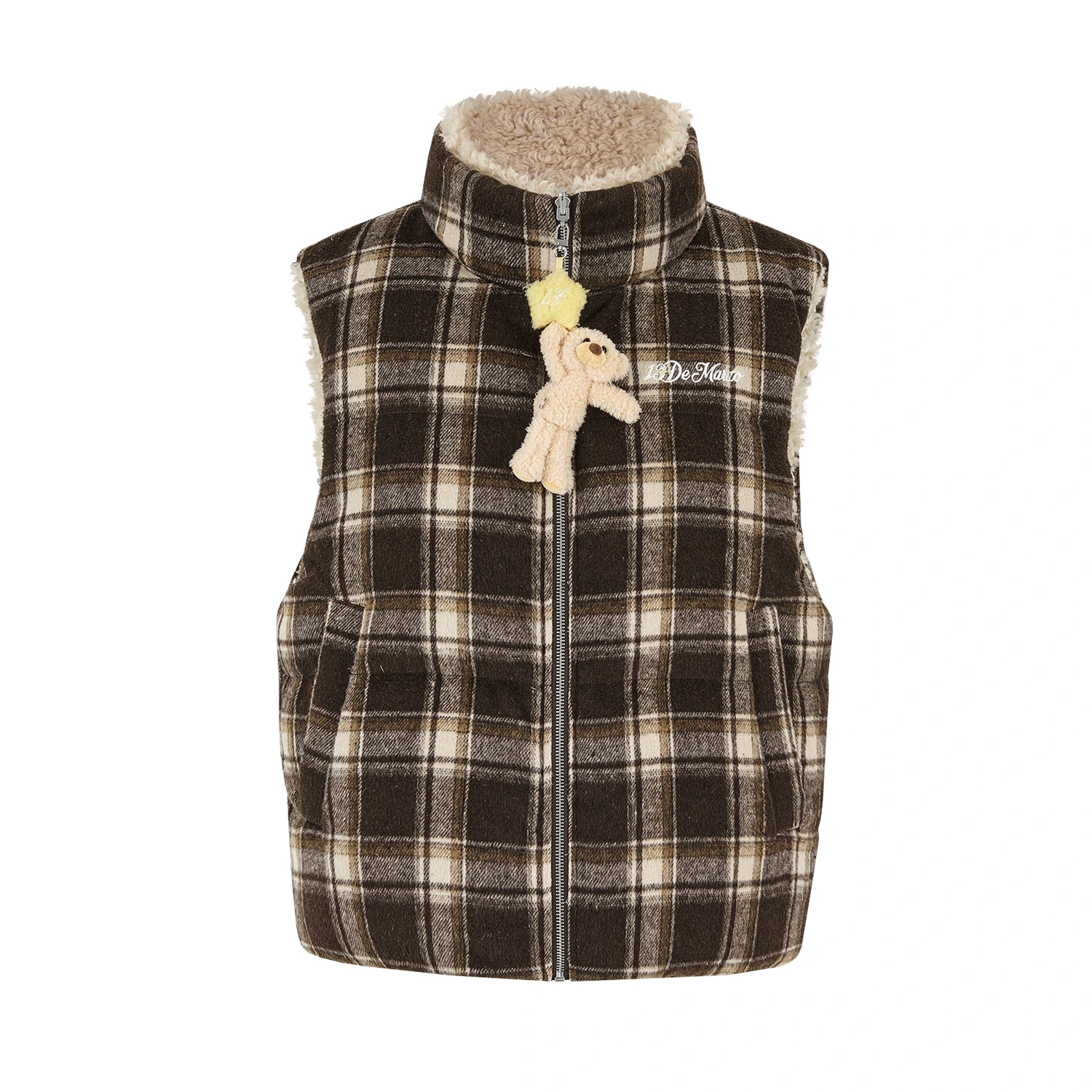 13DE MARZO Luminous Bear Reversible Down Vest