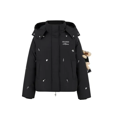 13DE MARZO Rolling Stones Down Jacket Black
