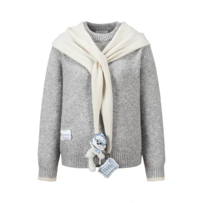 13DE MARZO Marzo Valley Cape Sweater Grey