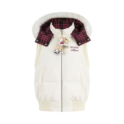 13DE MARZO Rolling Stones Down Vest Beige