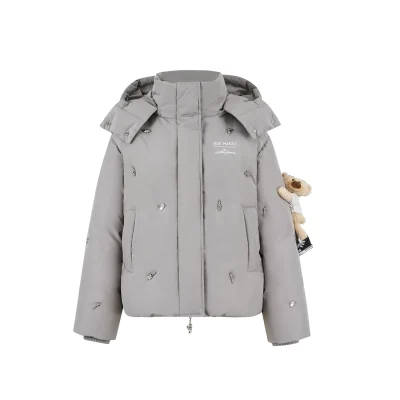 13DE MARZO Rolling Stones Down Jacket Grey