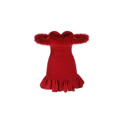 Maison Amory The Red Wine Mini Skirt