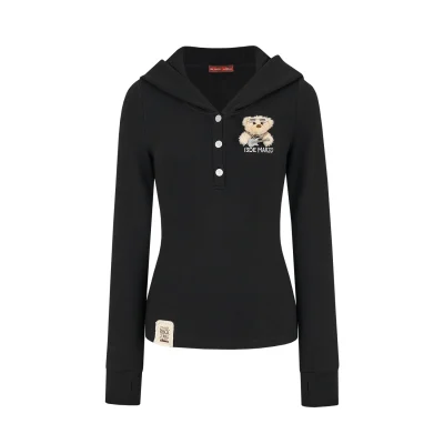 13DE MARZO Rolling Stones Devil Horn Hoodie Black