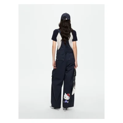 REVAN Hello Kitty Pixel-Motif Cargo Overalls