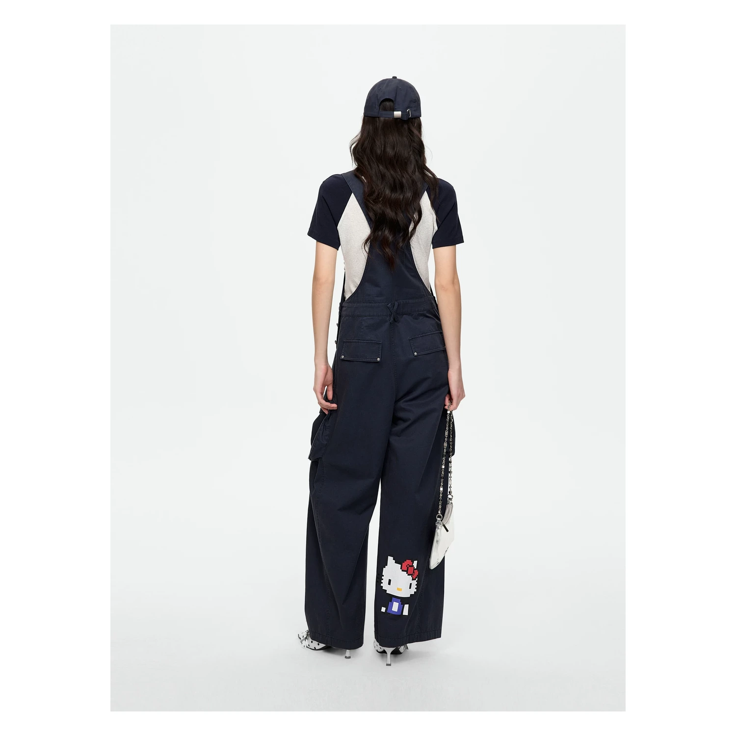REVAN Hello Kitty Pixel-Motif Cargo Overalls - Image 2