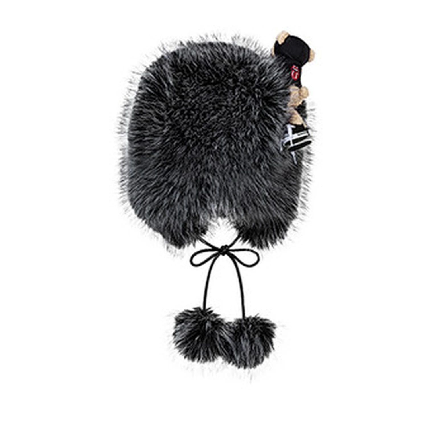 13DE MARZO Rolling Stones Plush Earflap Hat Black - Image 2