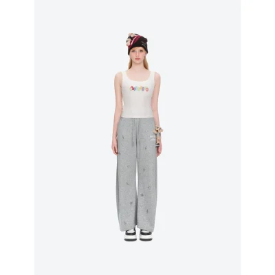 13DE MARZO Rolling Stones Bear Sweatpants Grey