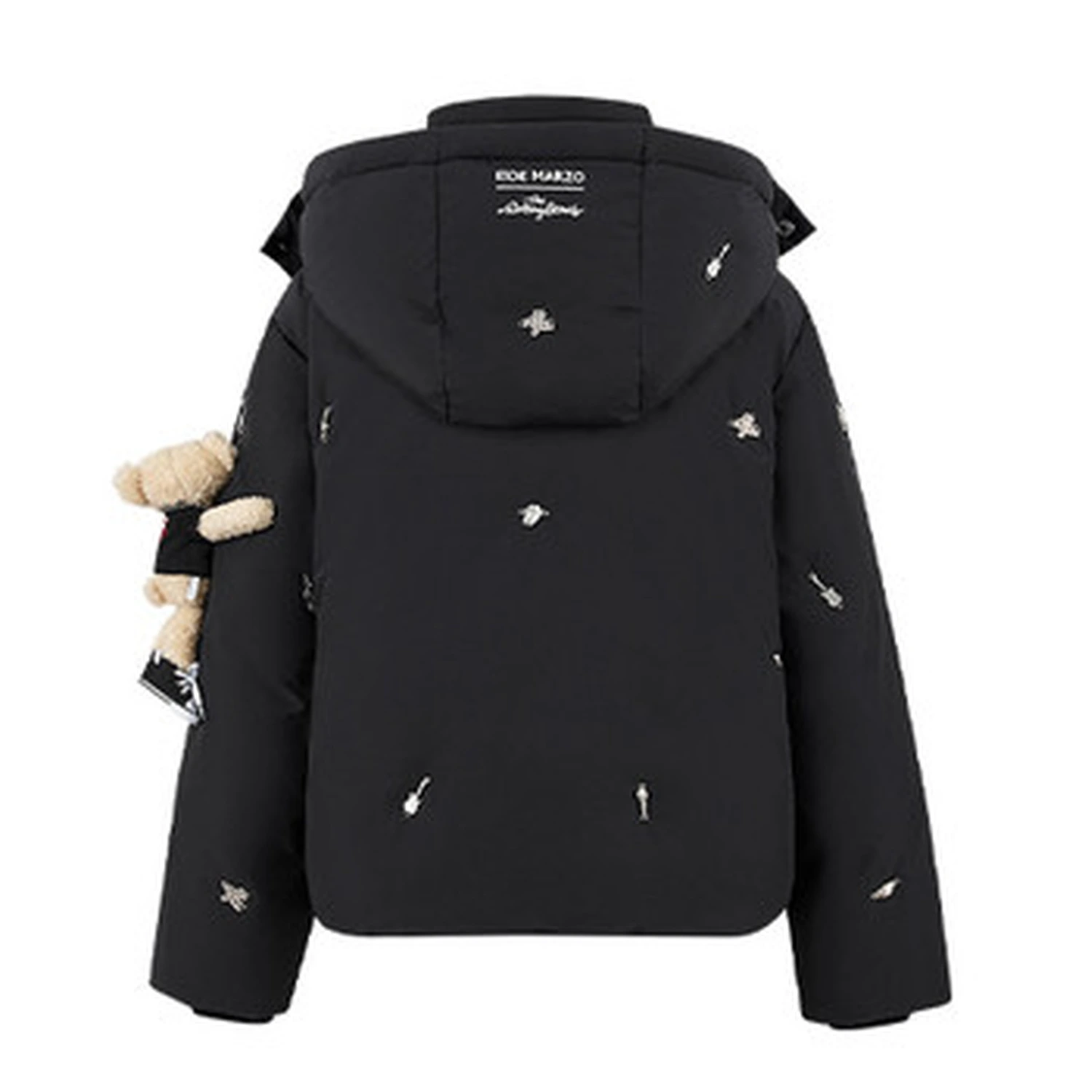 13DE MARZO Rolling Stones Down Jacket Black - Image 2