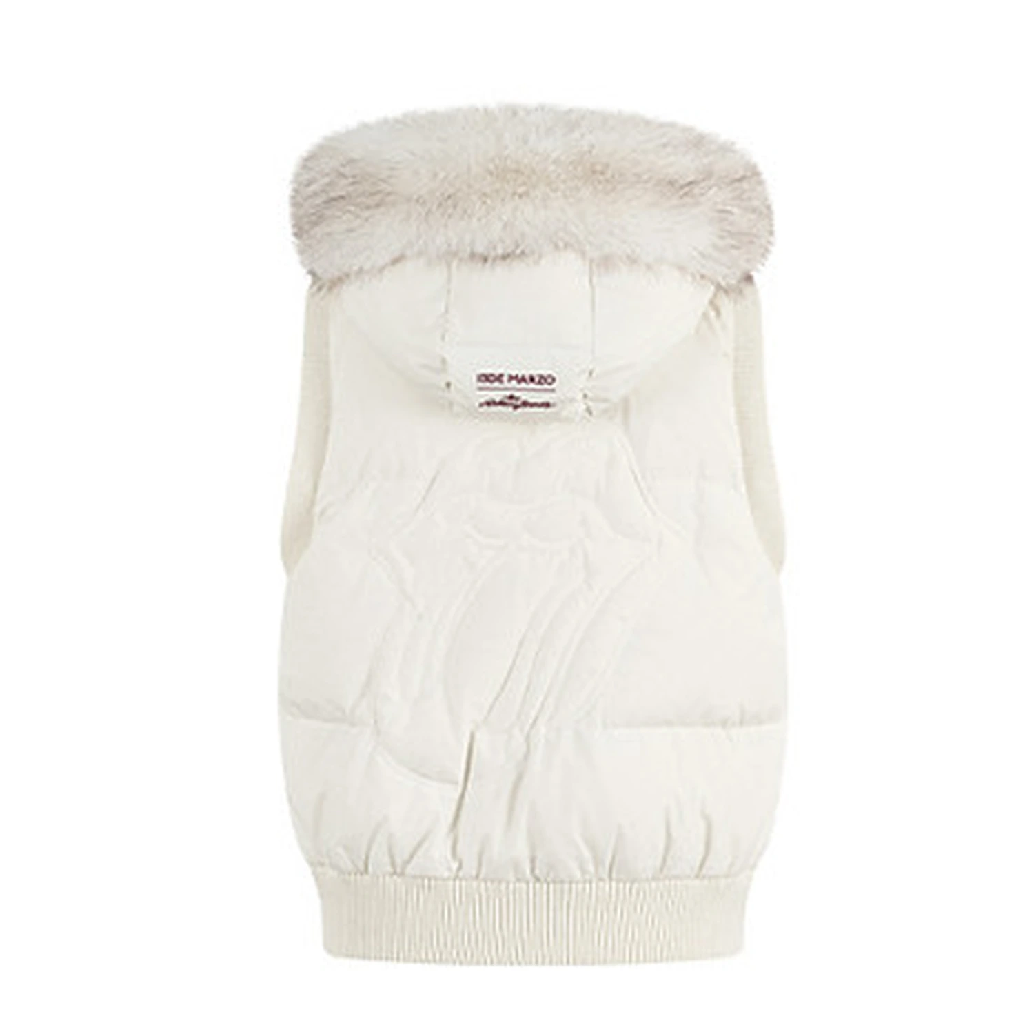 13DE MARZO Rolling Stones Down Vest Beige - Image 2