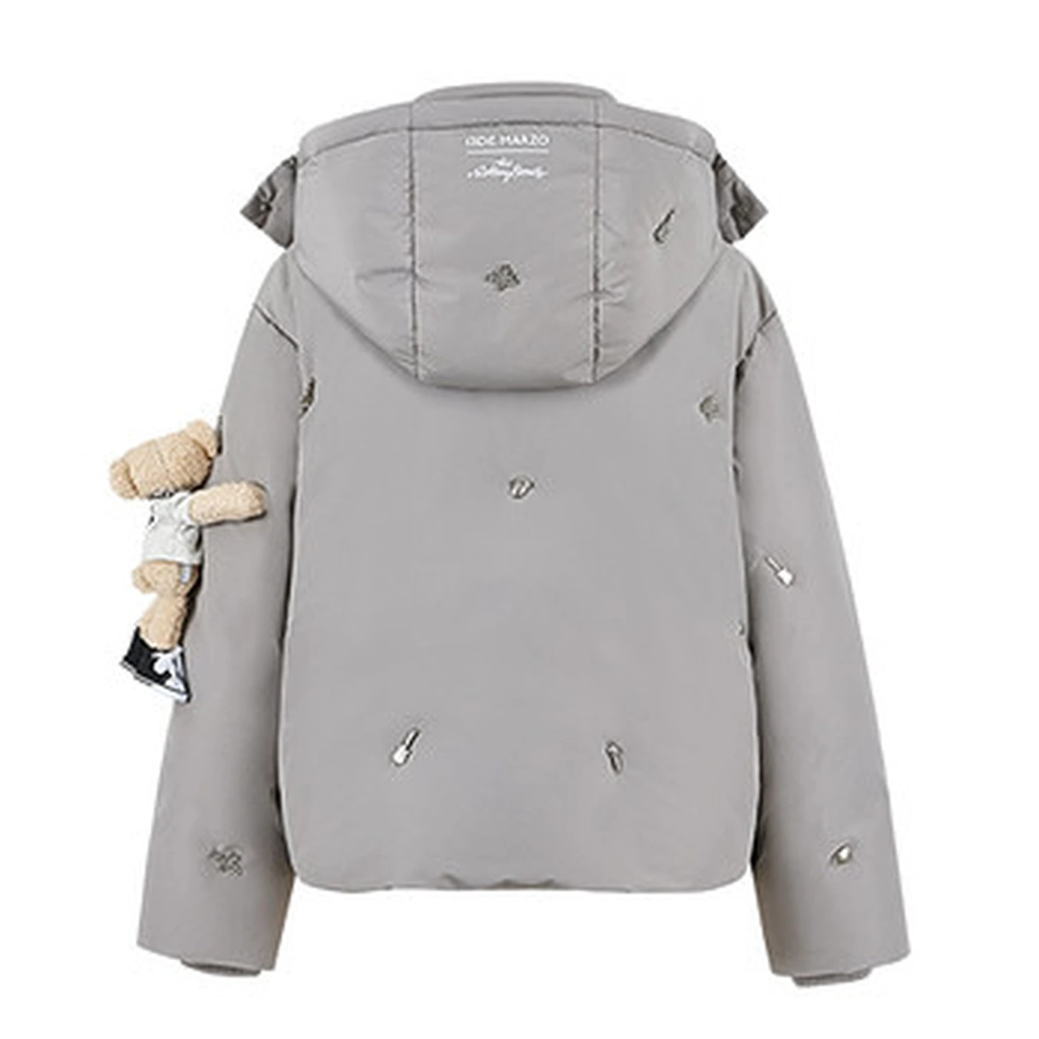 13DE MARZO Rolling Stones Down Jacket Grey - Image 2