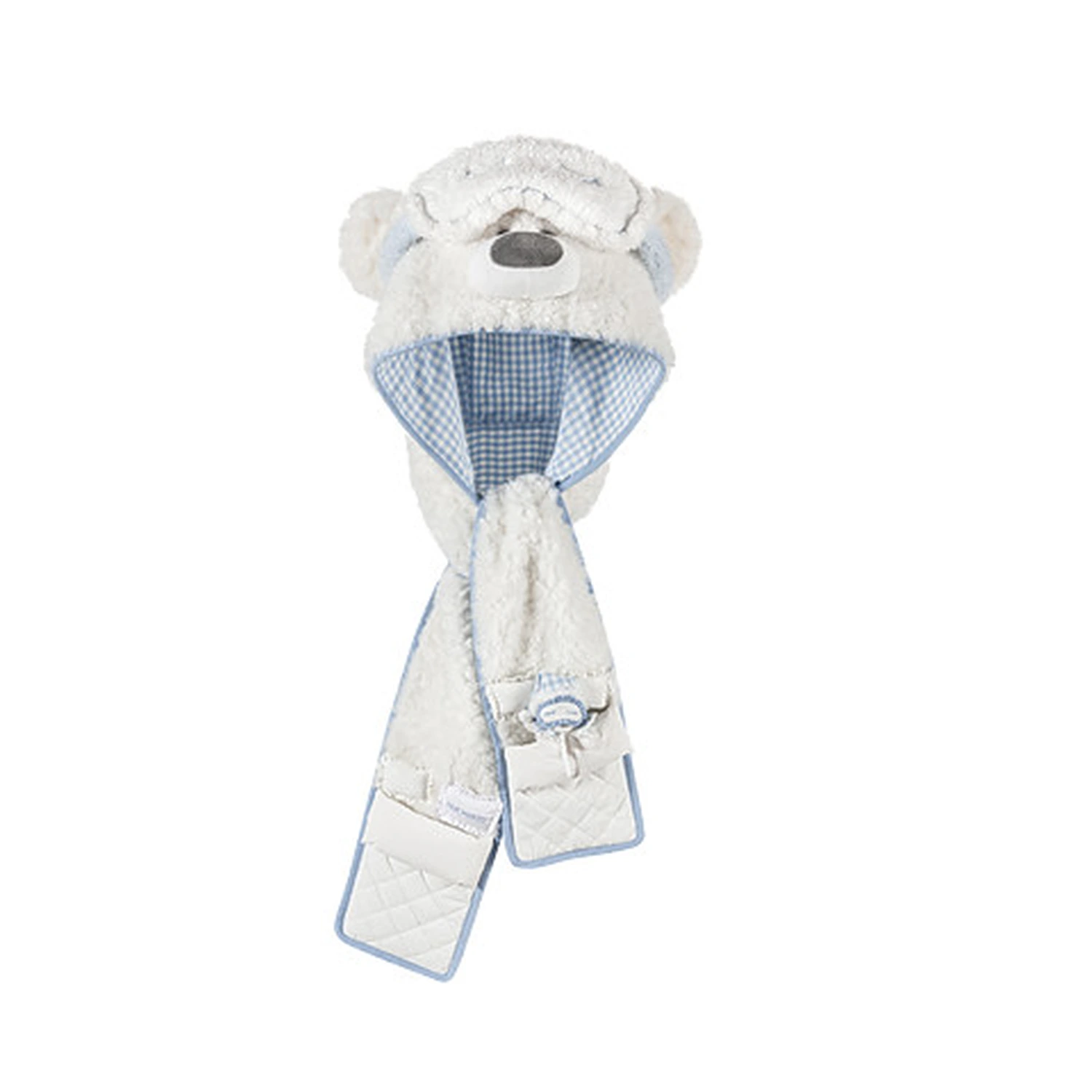 13DE MARZO Nighty Night Bear Hooded Scarf White - Image 2