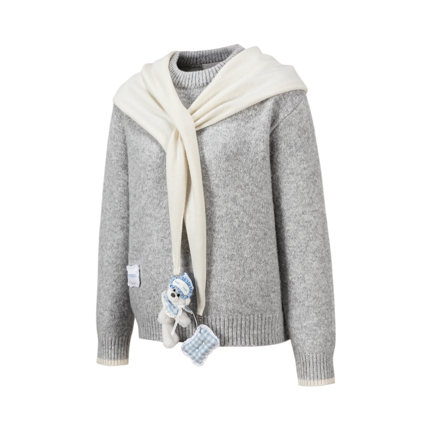 13DE MARZO Marzo Valley Cape Sweater Grey - Image 3