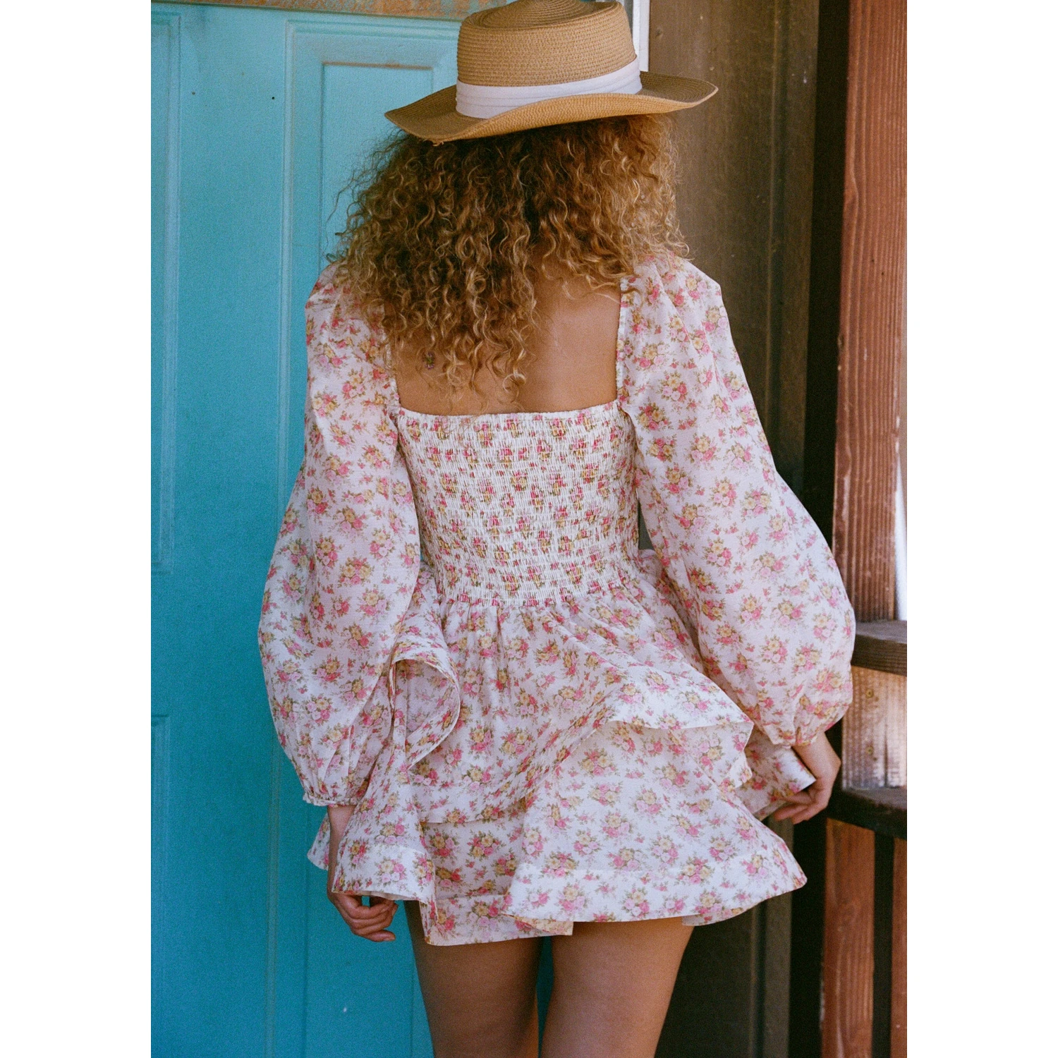 Maison Amory The Vintage Flora Wavy Mini Dress Vintage Floral - Image 4