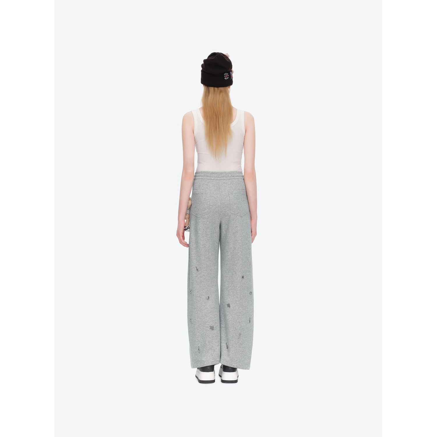 13DE MARZO Rolling Stones Bear Sweatpants Grey - Image 4