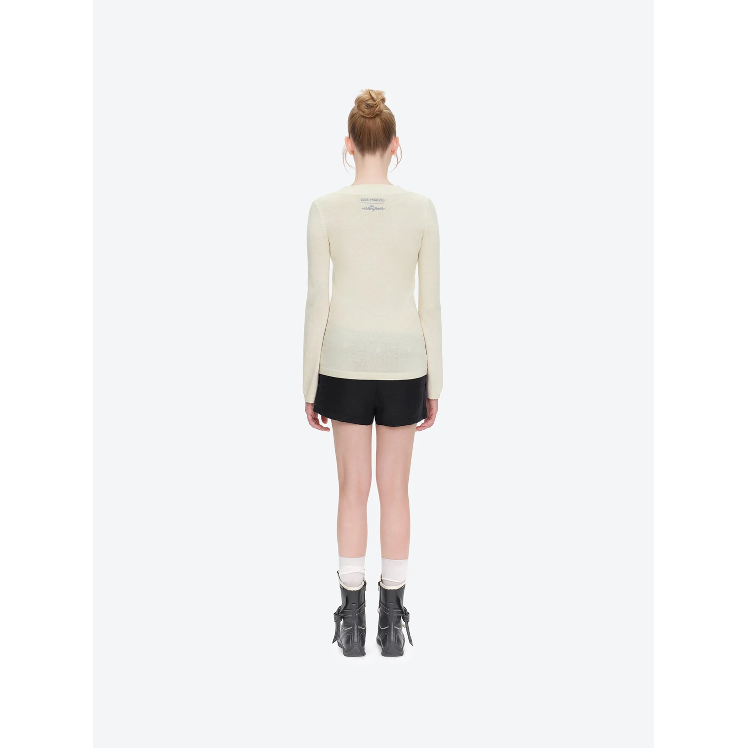 13DE MARZO Rolling Stones Layering Sweater Beige - Image 4