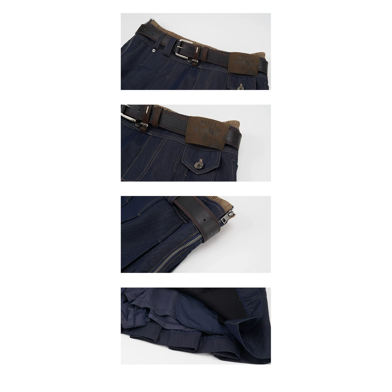 REVAN Double-Waistband Pleated Mini Skirt - Image 5