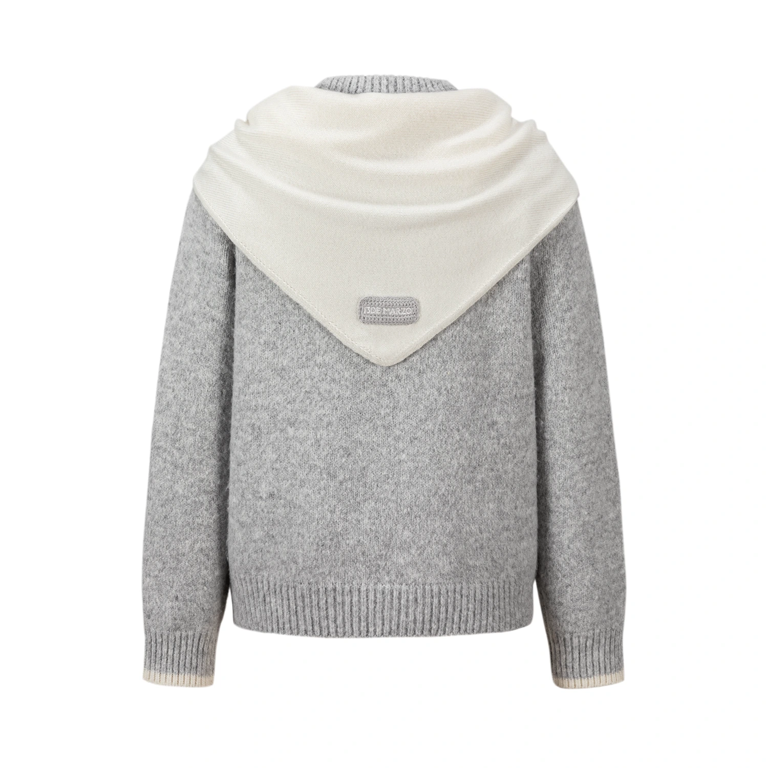 13DE MARZO Marzo Valley Cape Sweater Grey - Image 5