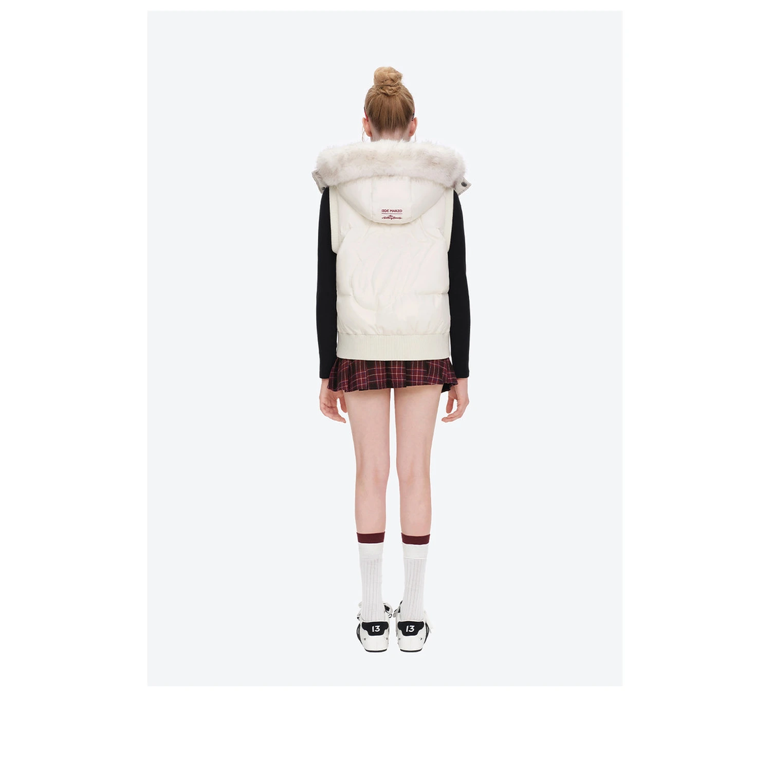 13DE MARZO Rolling Stones Down Vest Beige - Image 5