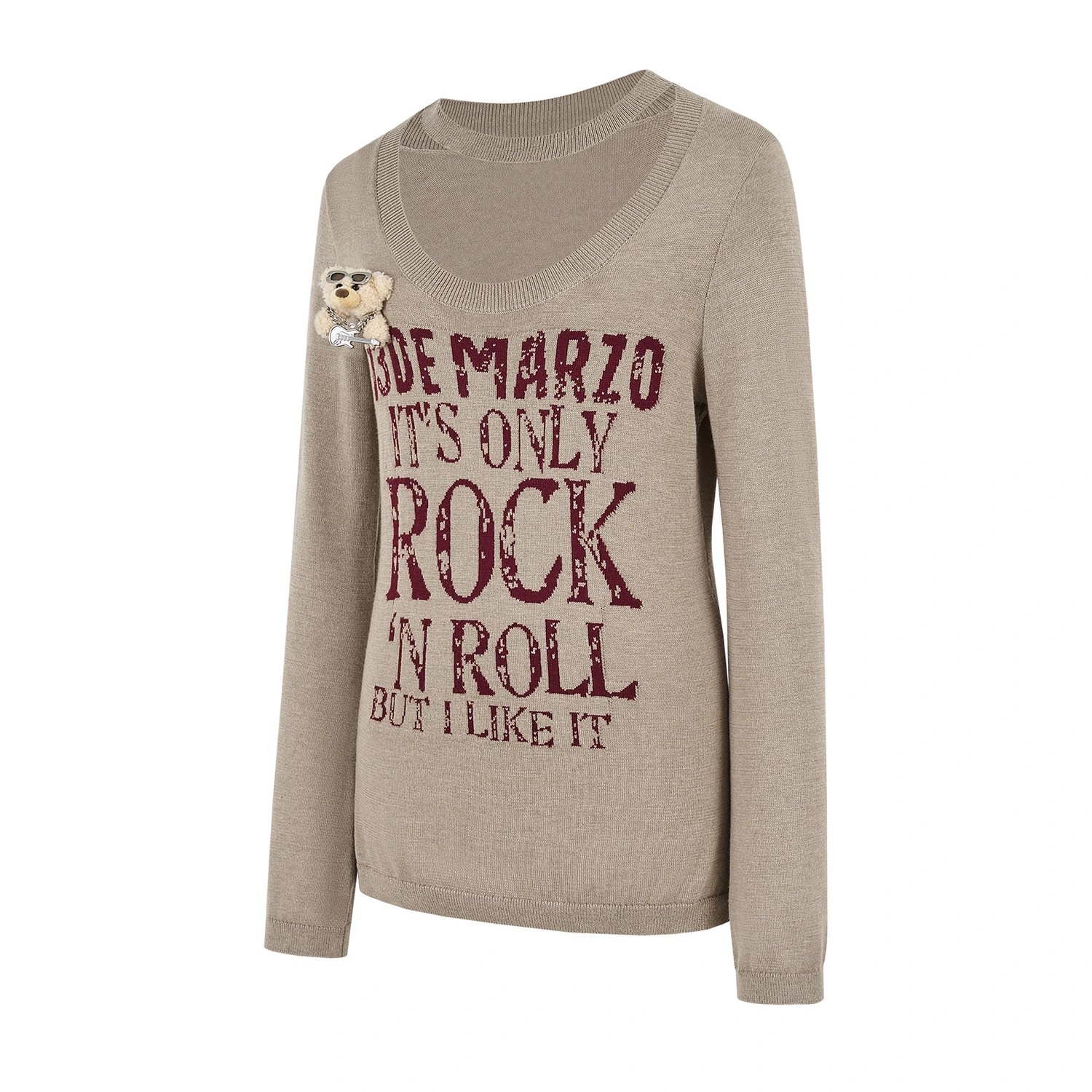 13DE MARZO Rolling Stones Layering Sweater Sand - Image 5