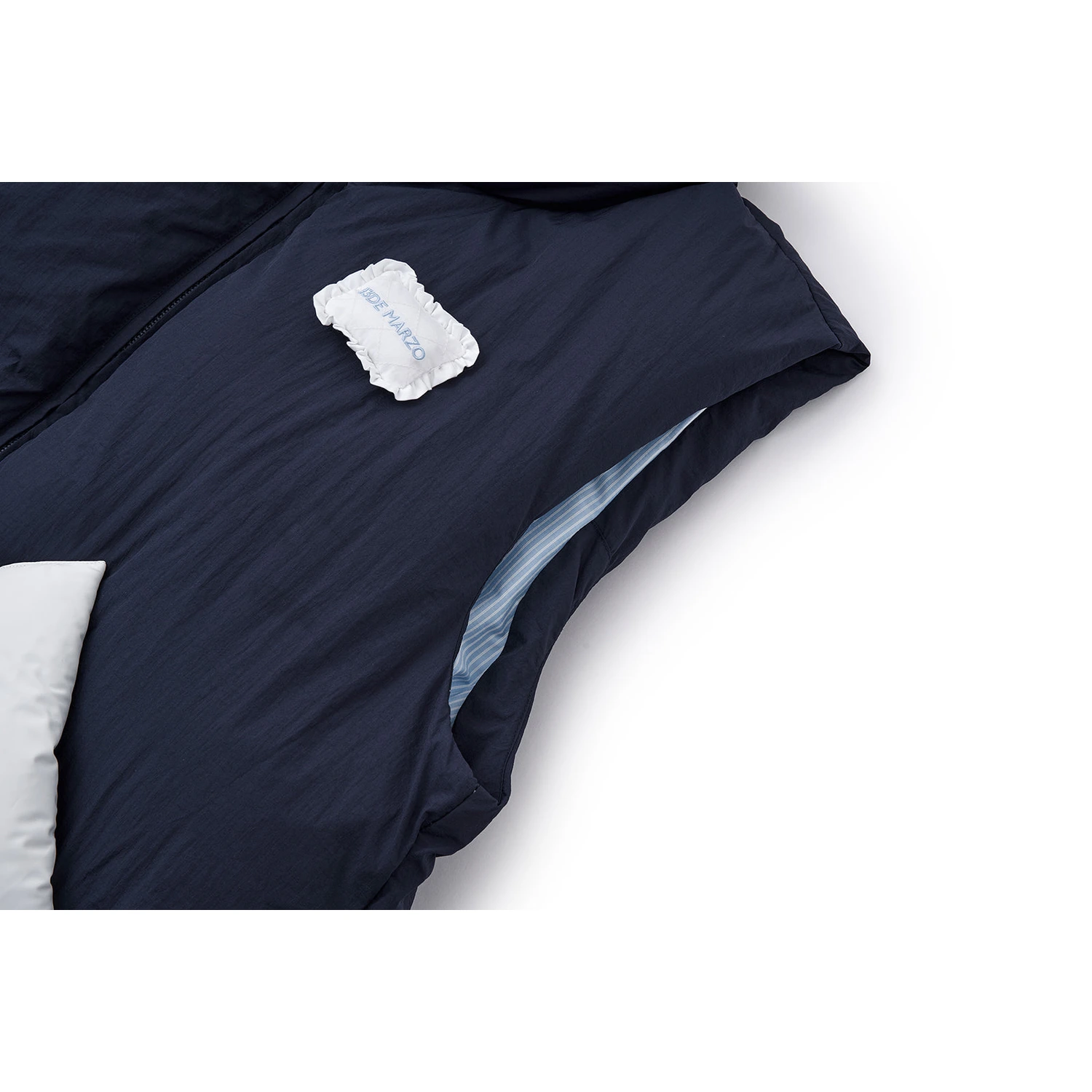 13DE MARZO Nighty Night Bear Down Vest Navy Blue - Image 6