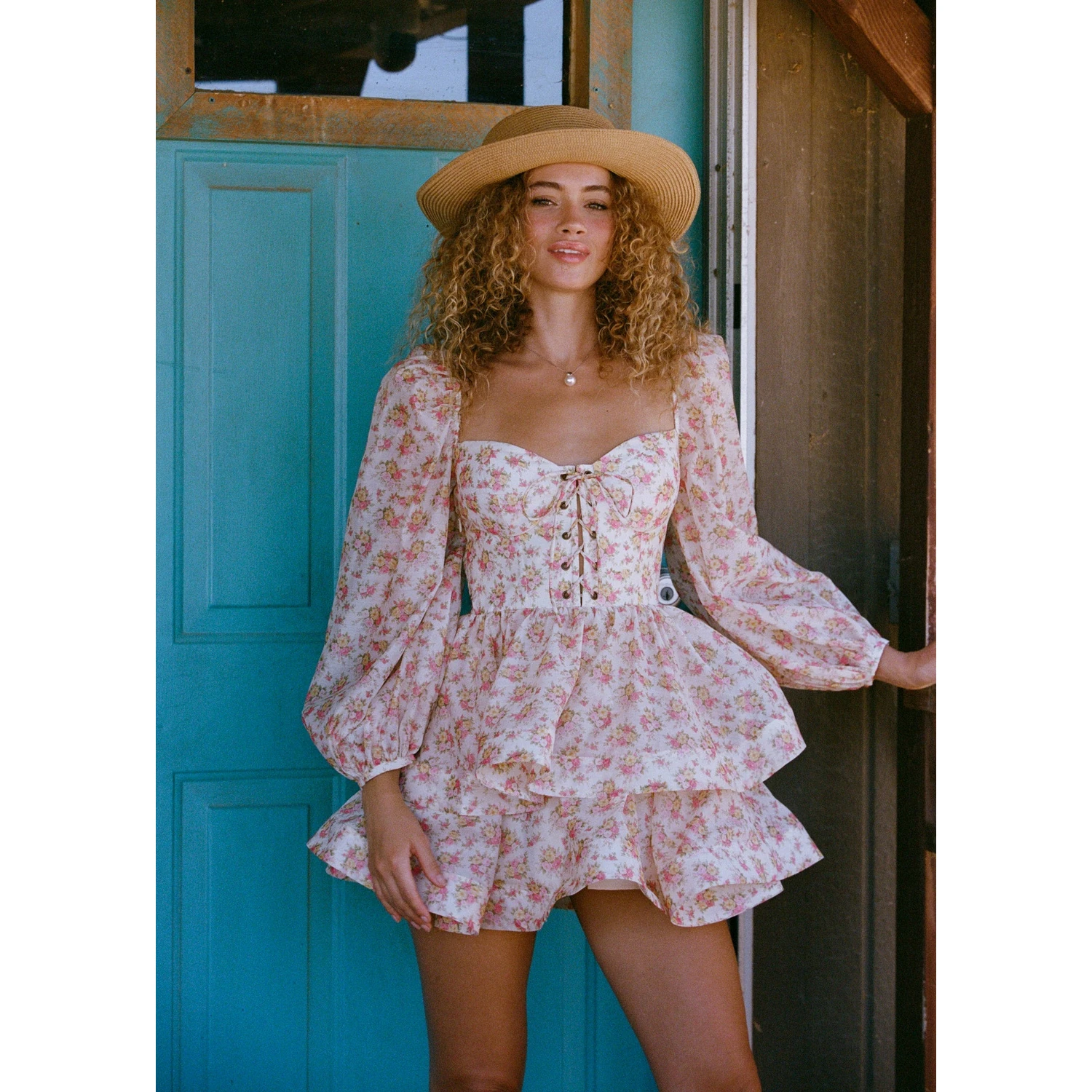 Maison Amory The Vintage Flora Wavy Mini Dress Vintage Floral - Image 6