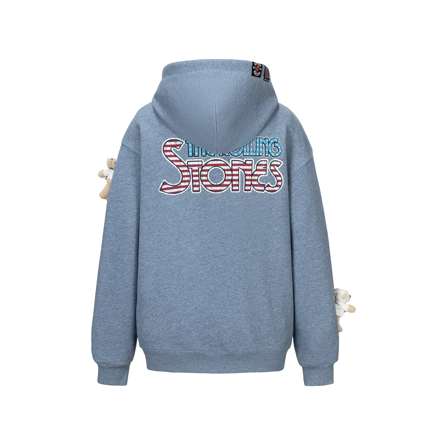 13DE MARZO Rolling Stones Color Yarn Zip Hoodie Blue - Image 6