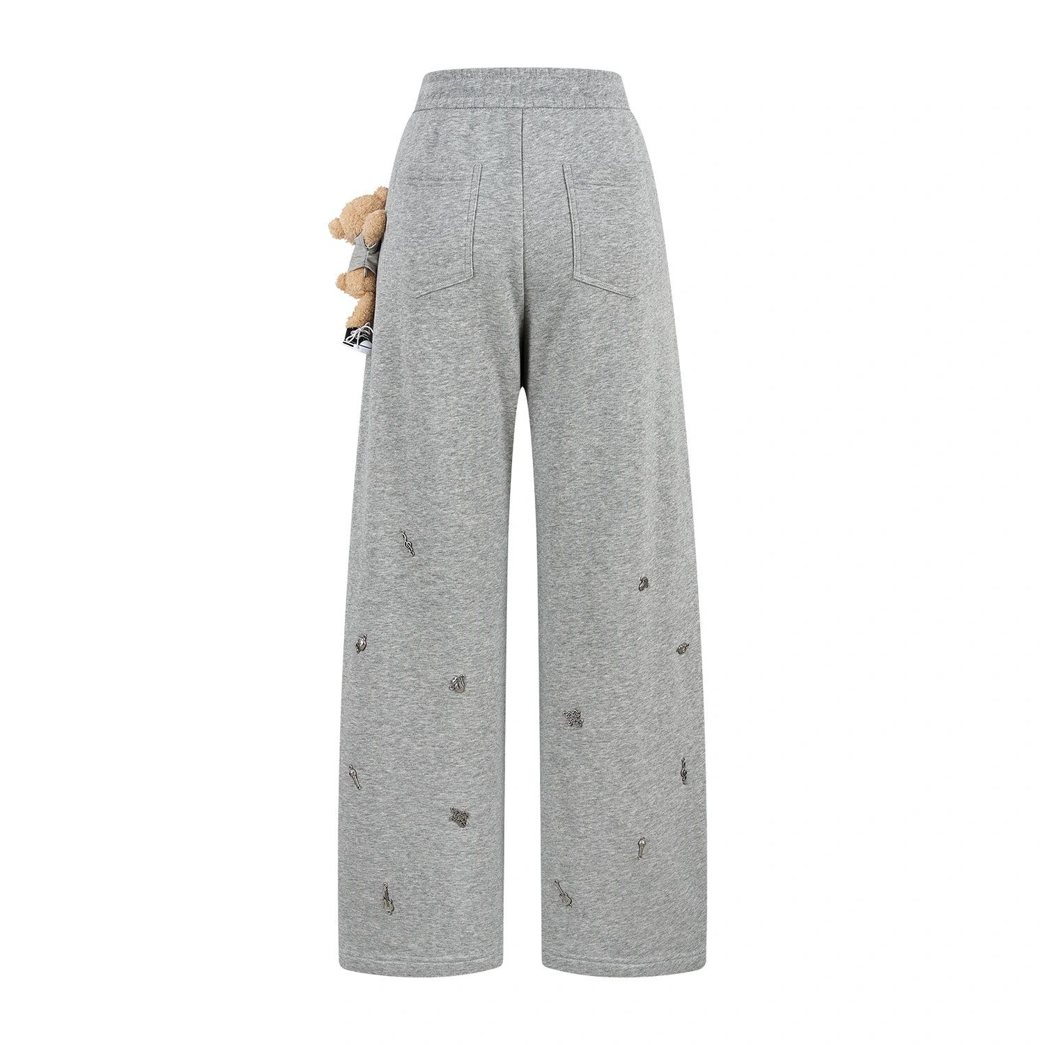 13DE MARZO Rolling Stones Bear Sweatpants Grey - Image 6