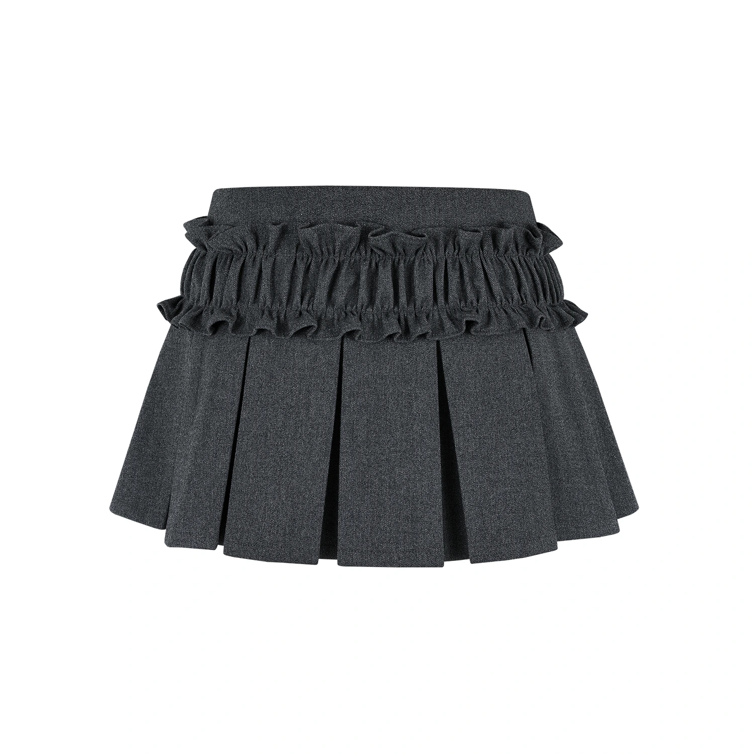 13DE MARZO Luminous Doozoo Lace Pleated Dress Dark Grey - Image 6