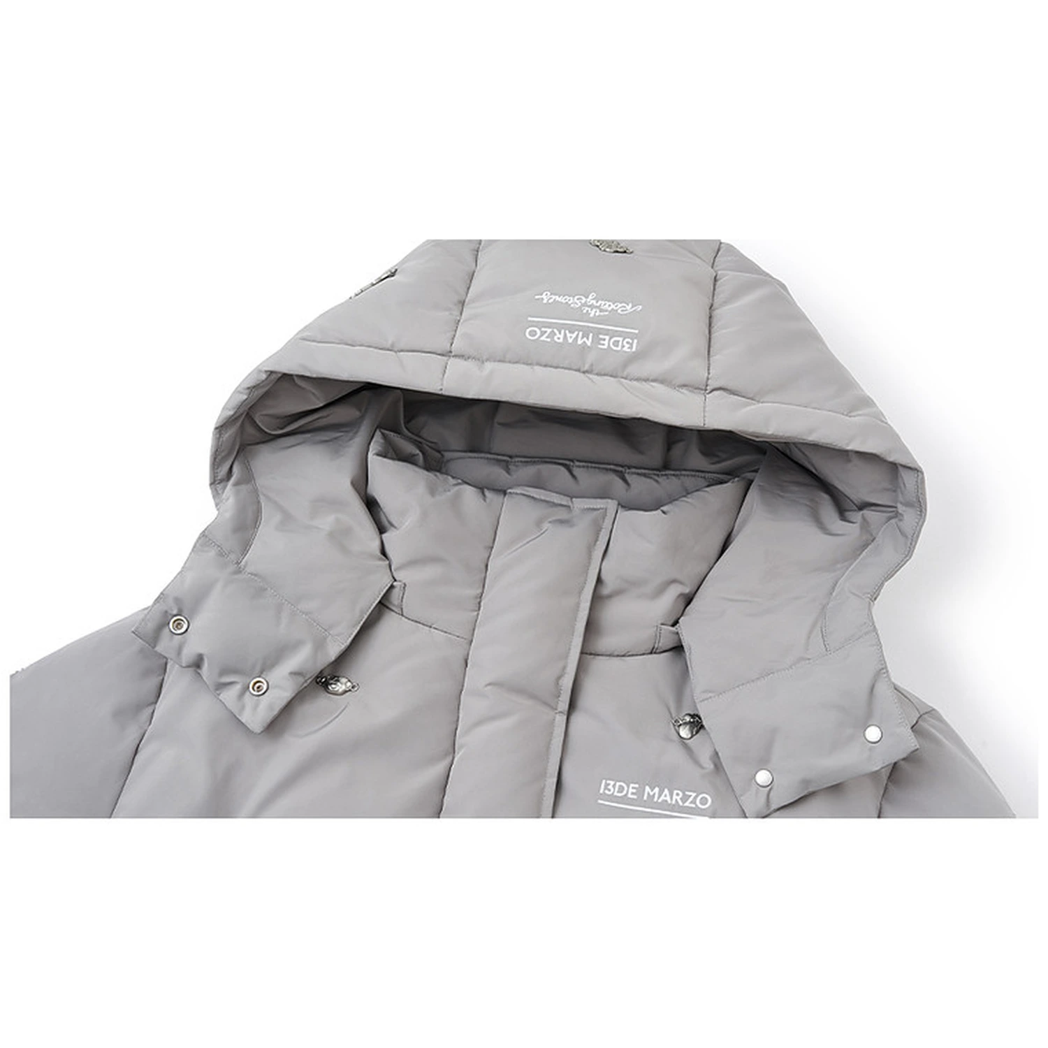 13DE MARZO Rolling Stones Down Jacket Grey - Image 6