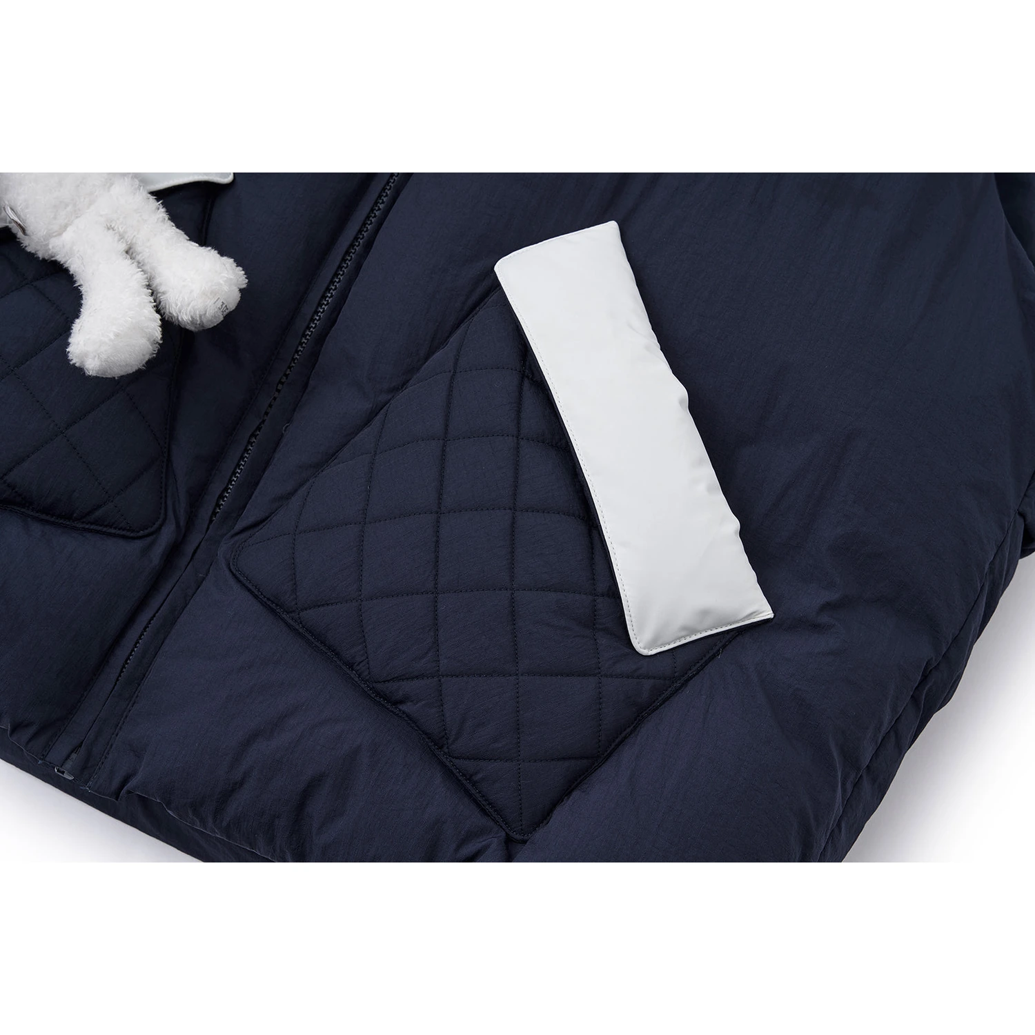 13DE MARZO Nighty Night Bear Down Vest Navy Blue - Image 7