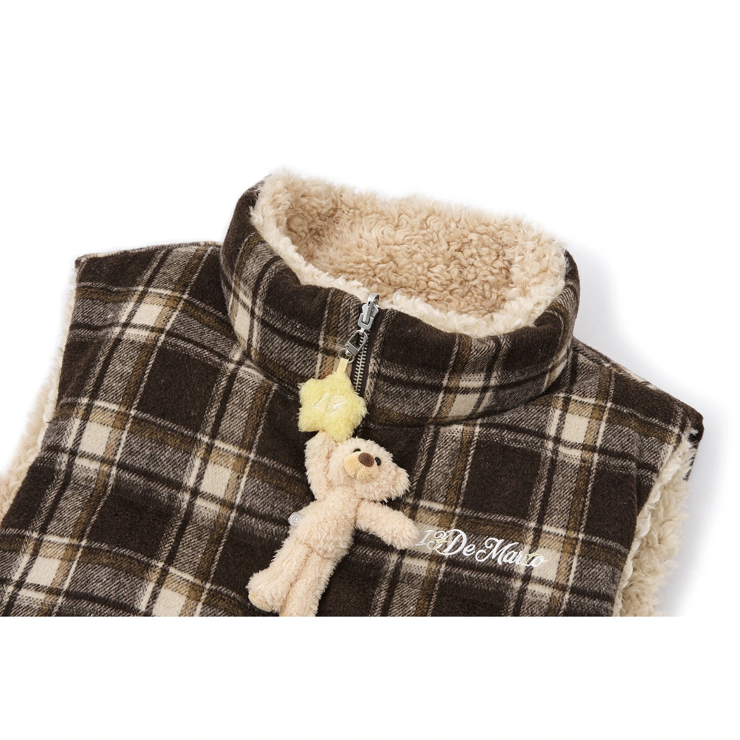 13DE MARZO Luminous Bear Reversible Down Vest - Image 7
