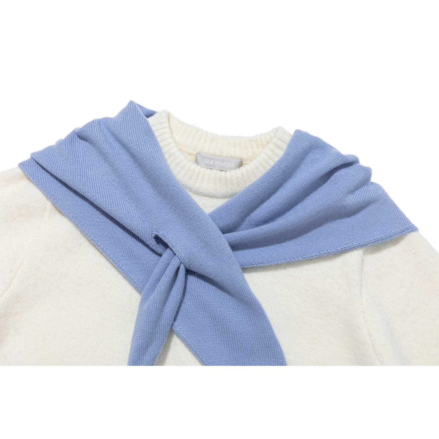 13DE MARZO Marzo Valley Cape Sweater White - Image 7