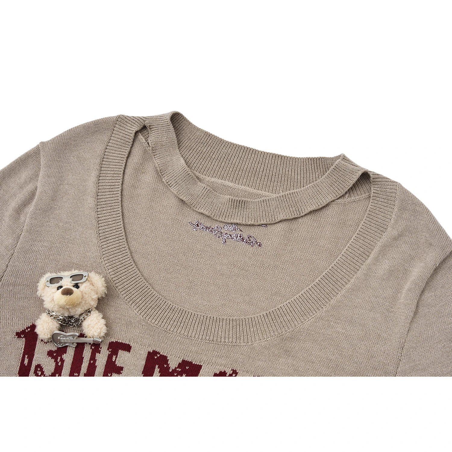 13DE MARZO Rolling Stones Layering Sweater Sand - Image 7