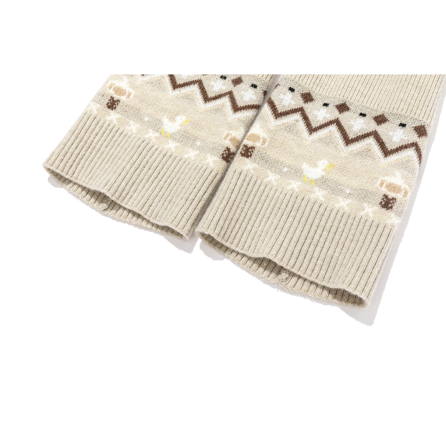 13DE MARZO Bow Knit Jacquard Leg Warmers - Image 8