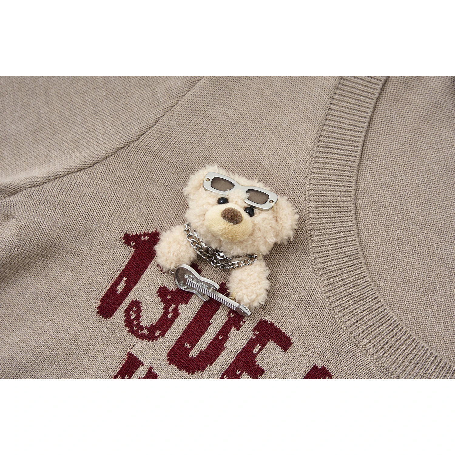 13DE MARZO Rolling Stones Layering Sweater Sand - Image 8