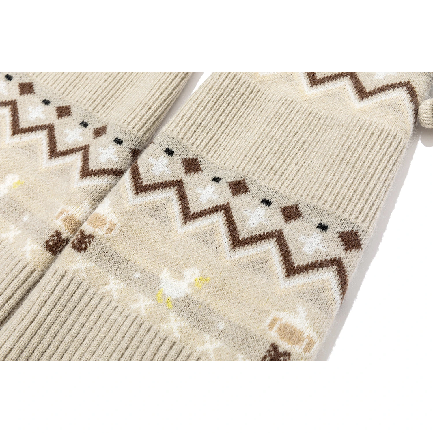 13DE MARZO Bow Knit Jacquard Leg Warmers - Image 9