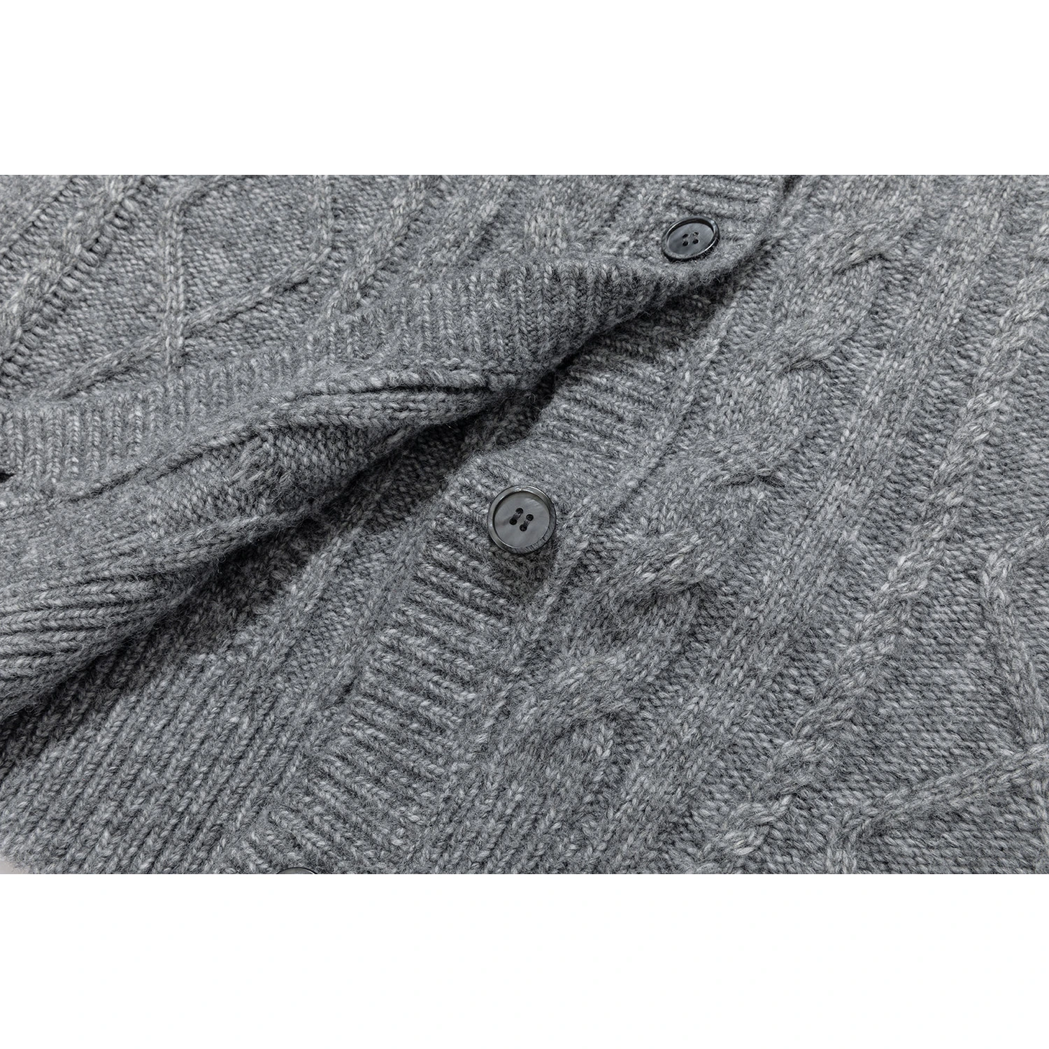 13DE MARZO Doozoo Hooded Cardigan Dark Grey - Image 10