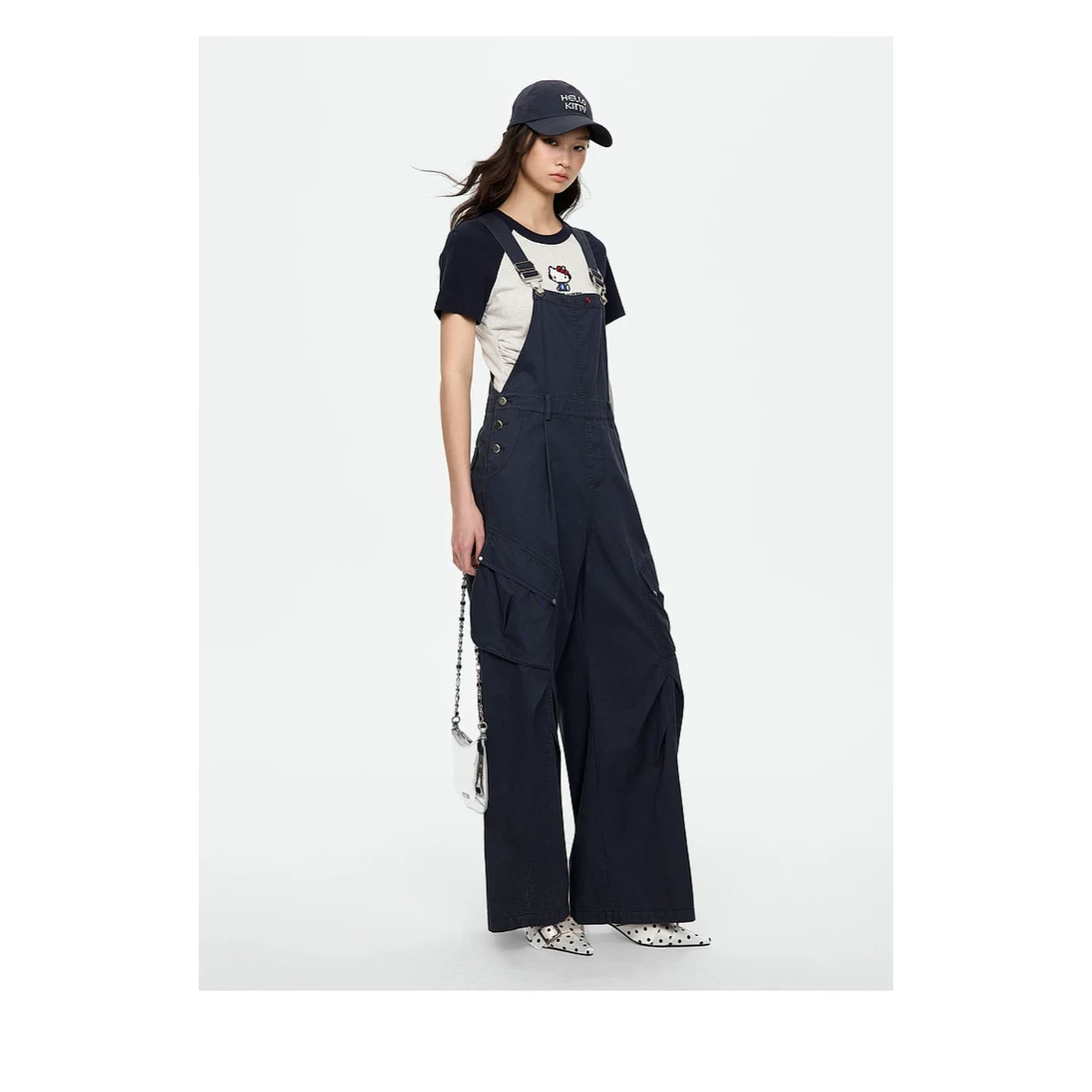 REVAN Hello Kitty Pixel-Motif Cargo Overalls - Image 10
