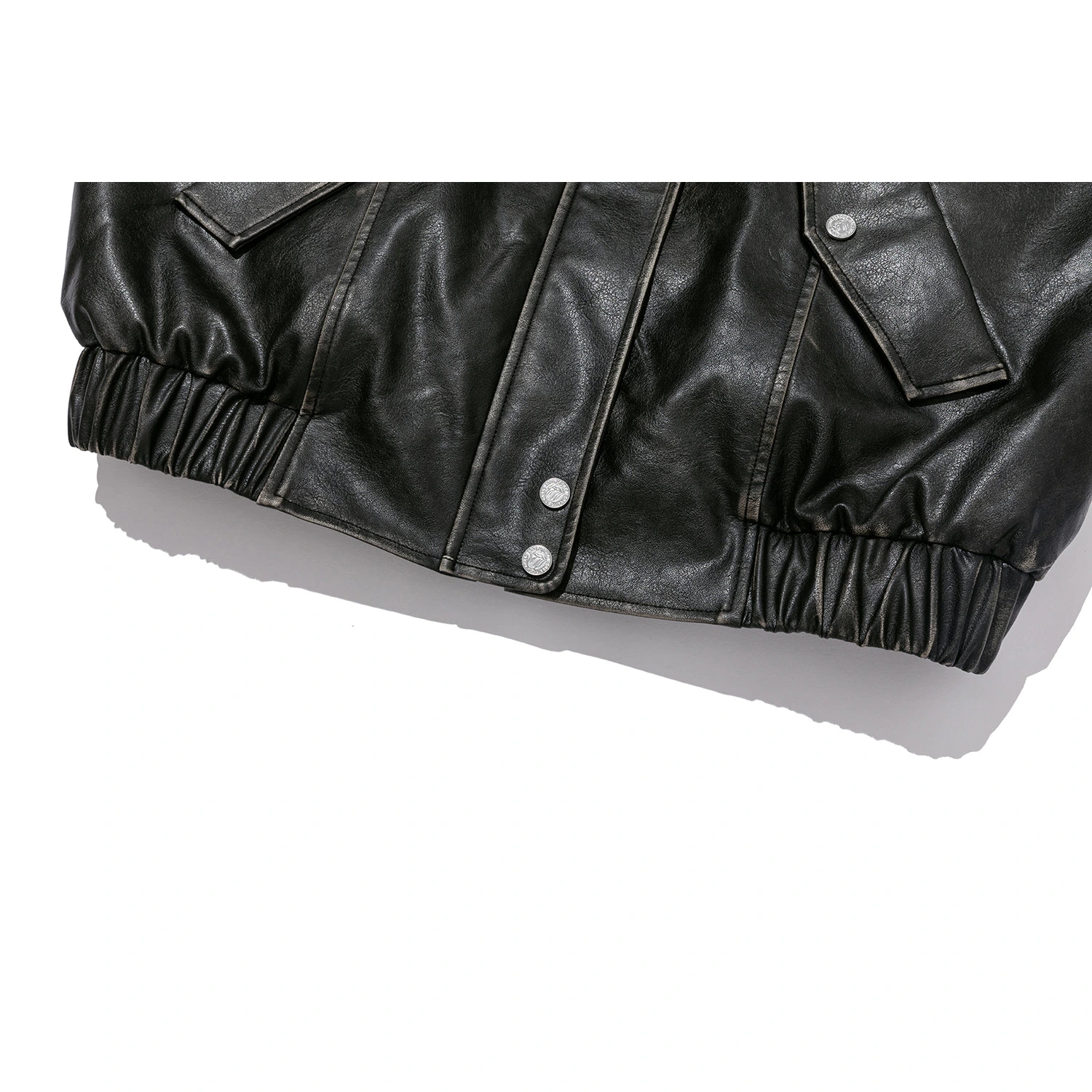 13DE MARZO Rolling Stones Faux Leather Jacket Black - Image 11