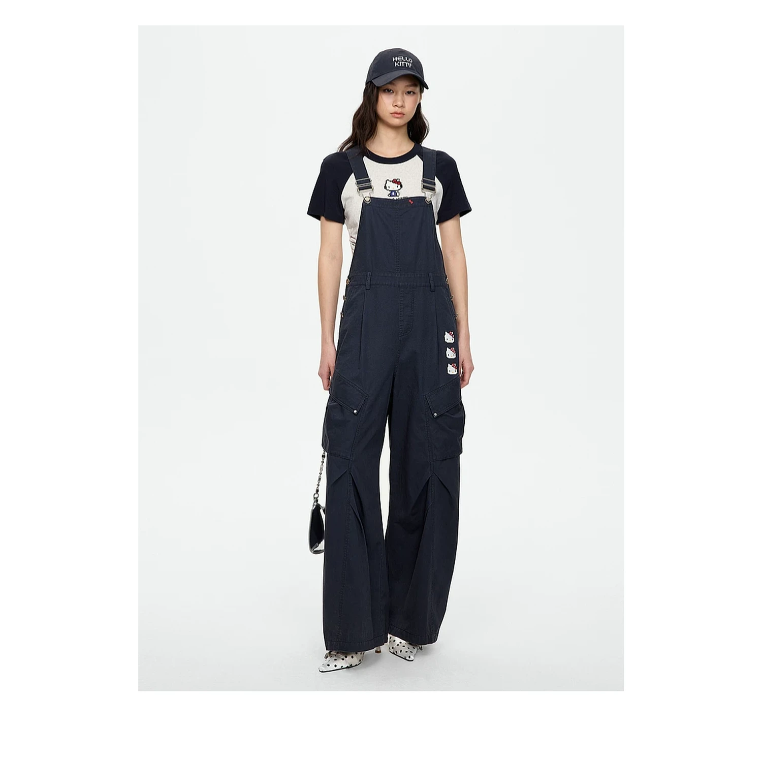 REVAN Hello Kitty Pixel-Motif Cargo Overalls - Image 11