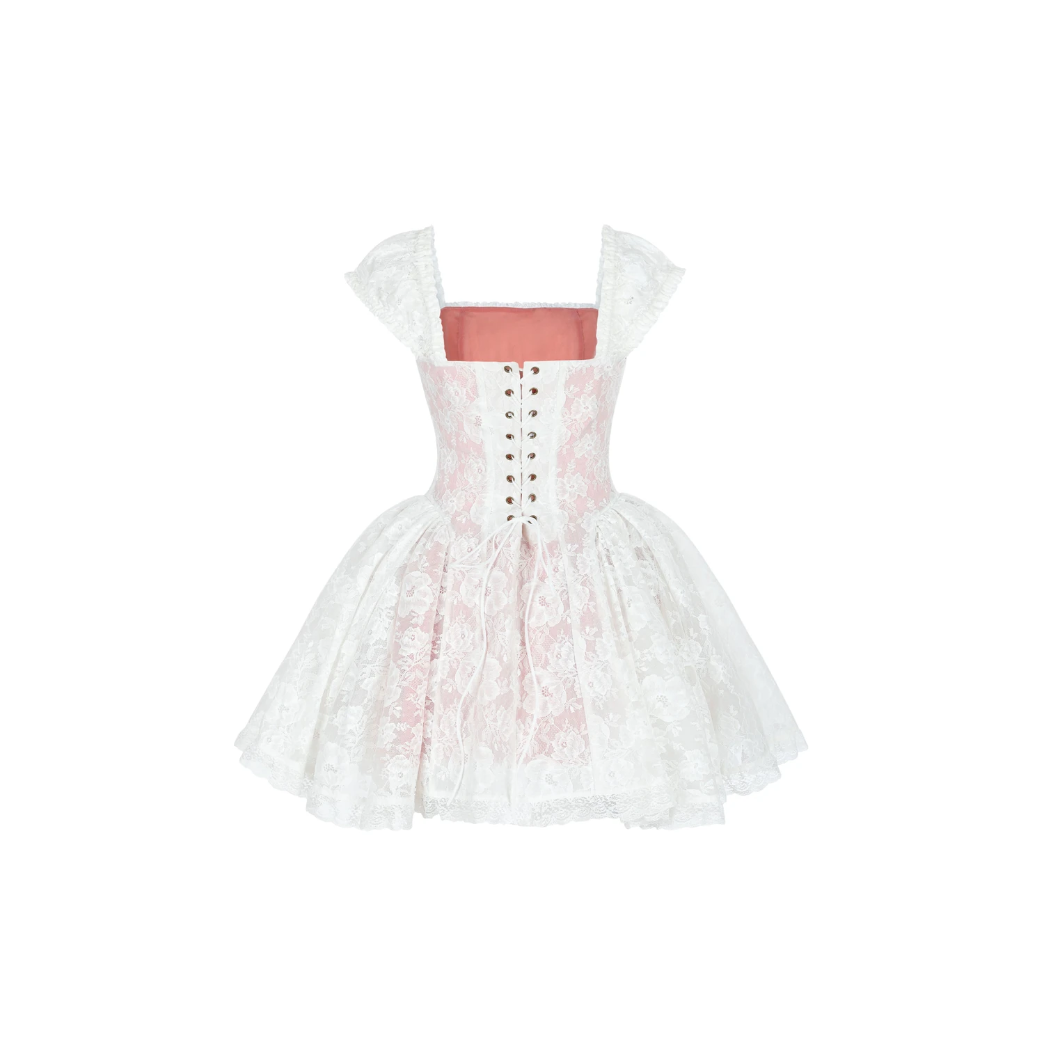 Maison Amory The Snow White Mini Dress in White - Image 11